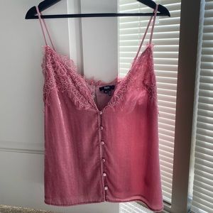 Paige pink velvet top